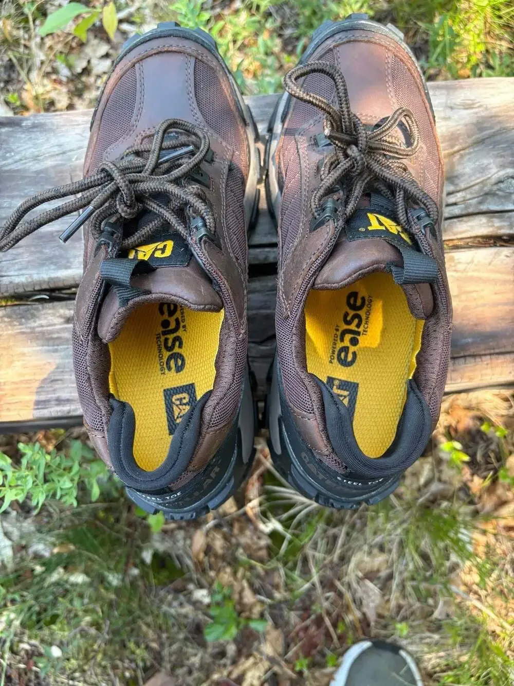 Caterpillar Invader ST EH Steel Toe Work Shoes Brown Men's Size 7.5 Wide